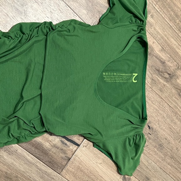 Maternity knit stretch dress with nursing overlay peek-a-boo top - Picture 8 of 8